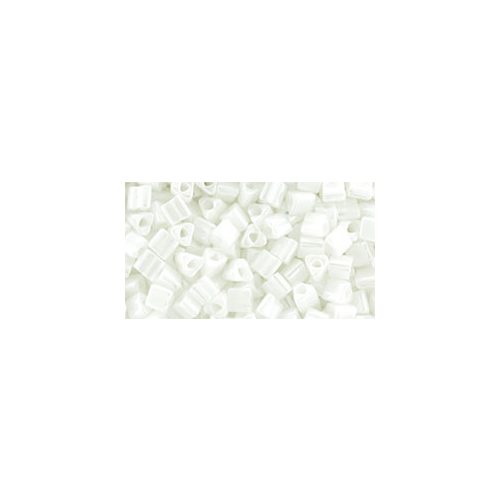 Toho Triangle Japanese Seed Bead  -  121  -  Opaque-Lustered White  -  size: 8/0