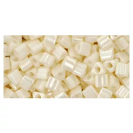   Toho Triangle Japanese Seed Bead  -  123  -  Opaque-Lustered Lt Beige  -  size: 8/0