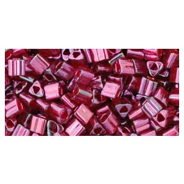   Toho Triangle Japanese Seed Bead  -  332 -  Gold-Lustered Raspberry -  size: 8/0