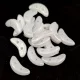 CzechMates 2 Hole Crescent Czech Glass Bead -  Colortrend Crystal Snowfrost - 10mm