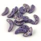 CzechMates 2 Hole Crescent Czech Glass Bead - pacifica elderberry - 10mm