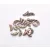 CzechMates 2 Hole Crescent Czech Glass Bead - alabaster green brown - 10mm