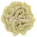 CzechMates 2 Hole Crescent Czech Glass Bead - opaque beige - 10mm