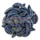 Crescent gyöngy - Kétlyukú félhold - Matte Iris Blue - 10mm