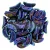 CzechMates 2 Hole Crescent Czech Glass Bead - blue metallic iris - 10mm