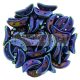 Crescent gyöngy - Kétlyukú félhold - Blue Metallic Iris - 10mm