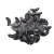 CzechMates 2 Hole Crescent Czech Glass Bead - opaque matte black - 10mm