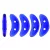 CzechMates 2 Hole Crescent Czech Glass Bead - Cobalt - 10mm