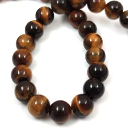 Tigereye - round bead - 8mm - strand