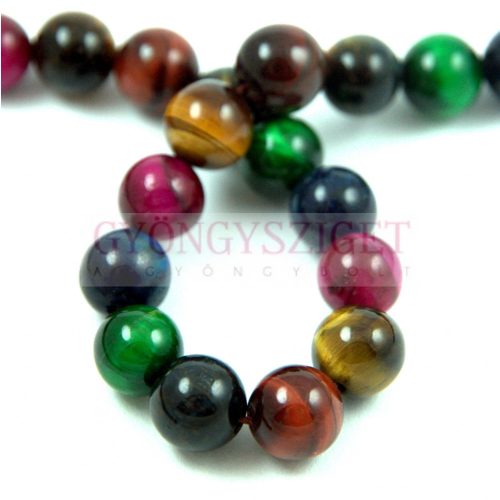 Tigereye - round bead - Mix - 8mm - strand