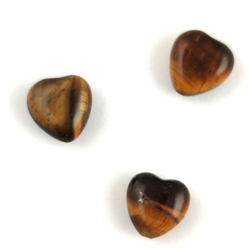 Tigereye - heart bead - 10mm