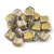 Tile gyöngy - Crystal Half Amber - 6x6mm
