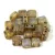Tile gyöngy -  White Opal Silver Traventin - 6x6mm