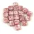 Tile gyöngy -  White Alabaster Rose Gold Terracotta - 6x6mm