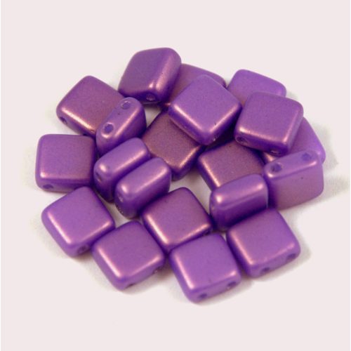 Tile gyöngy - Gold Shine Purple - 6x6mm