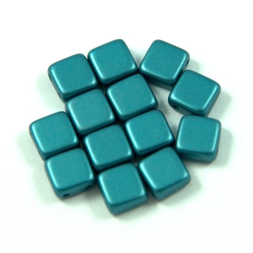 Tile gyöngy - pastel emerald - 6x6mm