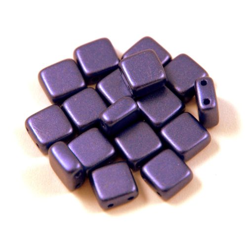 Tile gyöngy - pastel indigo - 6x6mm