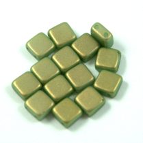 Tile gyöngy - Mint Golden Shine - 6x6mm