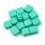 Tile gyöngy - silk satin turquoise green - 6x6mm