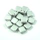 Tile gyöngy - Silver Metallic Satin - 6x6mm