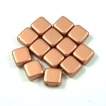 Tile gyöngy - copper metallic satin - 6x6mm