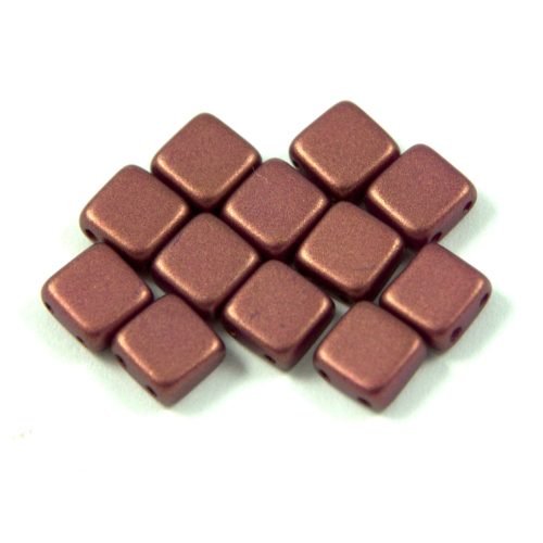 Tile gyöngy - mauve metallic satin iris - 6x6mm