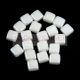 Tile gyöngy -  White Alabaster Pearl Luster - 6x6mm