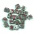 Tile gyöngy -  Dark Red Travertin - 6x6mm