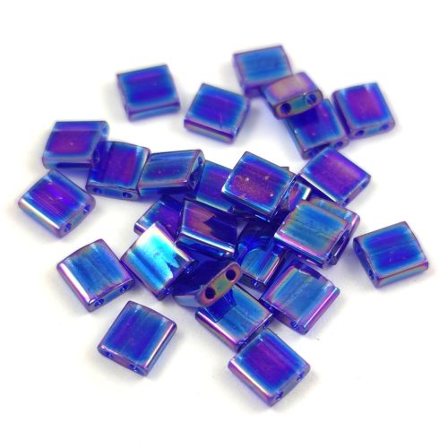 Miyuki tila gyöngy - 177 - Transparent Cobalt AB - 5x5mm