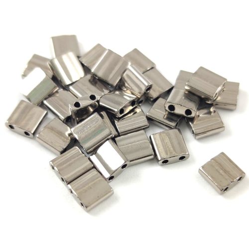 Miyuki tila bead - 190 - Nickel (dark silver) - 5x5mm