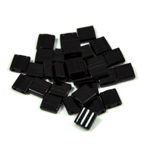 Miyuki tila gyöngy - 401 - Opaque Black - 5mm