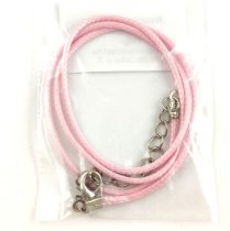   Textil viaszolt nyakláncalap - pink - delfinkapoccsal - 45 cm