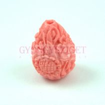 Gyanta gyöngy - Tojas - Pink - 15x21mm