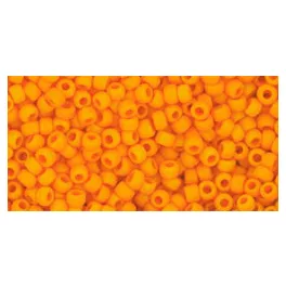   Toho Round Japanese Seed Bead  -  42df  -  Frosted Opaque Pumpkin  -  size: 11/0