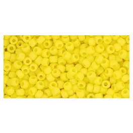   Toho Round Japanese Seed Bead  -  42f  -  Opaque-Frosted Dandelion  -  size: 11/0