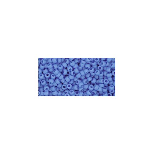 Toho Round Japanese Seed Bead  -  43df  -  Opaque-Frosted Cornflower -  size: 11/0