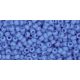 Toho Round Japanese Seed Bead  -  43df  -  Opaque-Frosted Cornflower -  size: 11/0