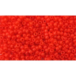   Toho Round Japanese Seed Bead  -  50  -  Opaque Orange  -  size: 11/0
