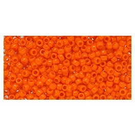   Toho Round Japanese Seed Bead  -  50a  -  Opaque Orange  -  size: 11/0