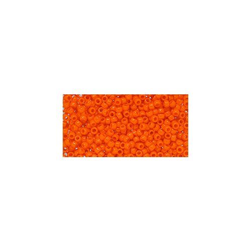 Toho Round Japanese Seed Bead  -  50a  -  Opaque Orange  -  size: 11/0