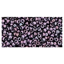   Toho Round Japanese Seed Bead  -  90  -  Metallic Gunmetal Amethyst  -  size: 11/0