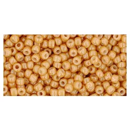   Toho Round Japanese Seed Bead   -  123d  -  Opaque Dark Beige Luster  -  size: 11/0