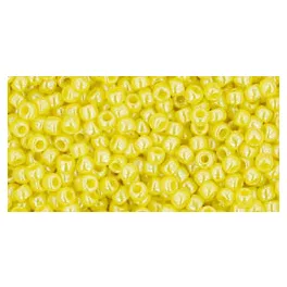   Toho Round Japanese Seed Bead  -  128  -  Opaque Lustered Dandelion  -  size: 11/0