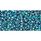 Toho Round Japanese Seed Bead   -  167bd  -  Transparent-Rainbow Teal  -  size: 11/0