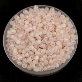   Toho Round Japanese Seed Bead  -  169f  -  Transparent-Rainbow Frosted Rosaline  -  size: 11/0