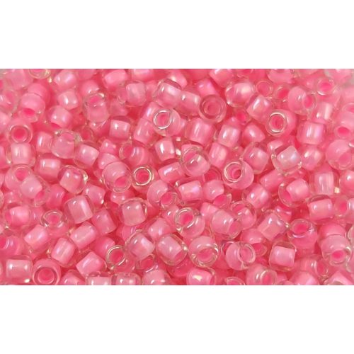 Toho kásagyöngy - 191B - Hot Pink-Lined Rainbow Crystal - 11/0