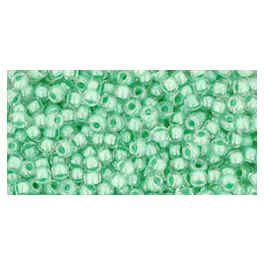   Toho Round Japanese Seed Bead  -  354  -  Menta Lined Crystal  -  size: 11/0