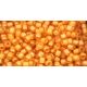 Toho Round Japanese Seed Bead  -  950f  -  Frosted Burnt Orange-Lined Jonquil -  size: 11/0