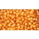 Toho Round Japanese Seed Bead  -  950f  -  Frosted Burnt Orange-Lined Jonquil -  size: 11/0