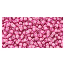   Toho Round Japanese Seed Bead  -  959  -  Pink Lined Light Amethyst  -  size: 11/0